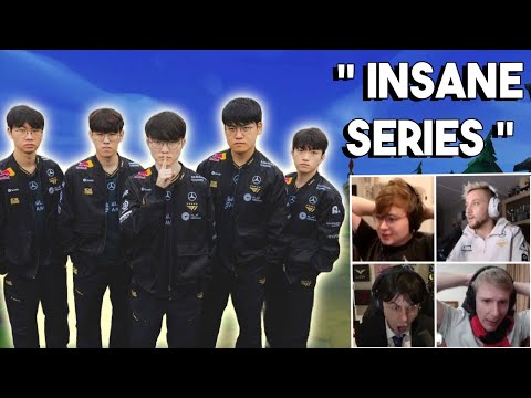 Thumbnail for Streamers React to Faker CLUTCHING the Series for T1 vs IG