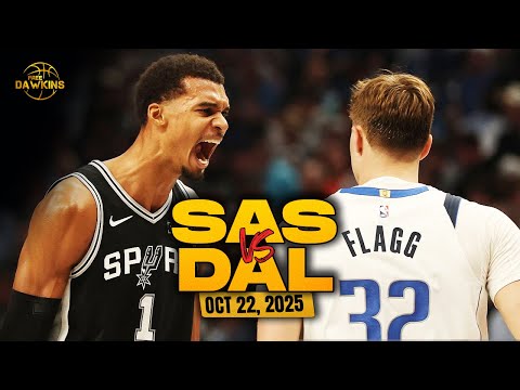 Thumbnail for Dallas Mavericks vs San Antonio Spurs Full Game Highlights | Oct 22, 2025 | FreeDawkins