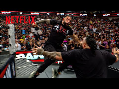 Thumbnail for Chaos between Roman Reigns and Bronson Reed before their Australian Street Fight | WWE Raw | 10/6/25