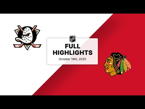 Thumbnail for NHL Highlights | Ducks vs. Blackhawks | October 19, 2025