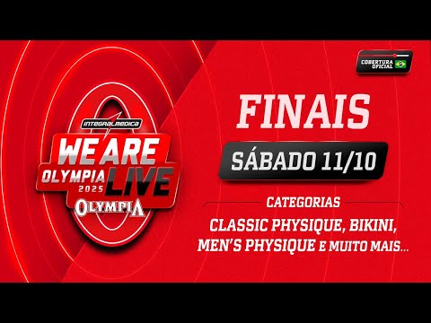 Thumbnail for LIVE OLYMPIA 2025 - FINAIS DIA 2 | Classic Physique, Men's, Bikini e muito mais!