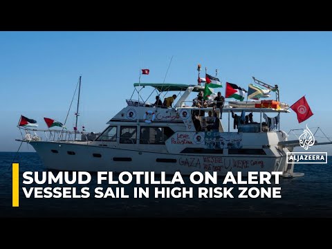Thumbnail for Sumud Flotilla determined as it nears Gaza, amid Israeli threats