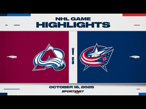 Thumbnail for NHL Highlights | Avalanche vs. Blue Jackets - October 16, 2025
