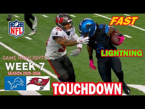 Thumbnail for Detroit Lions vs Tampa Bay Buccaneers GAME Highlights WEEK 7 |2025 NFL Highlights