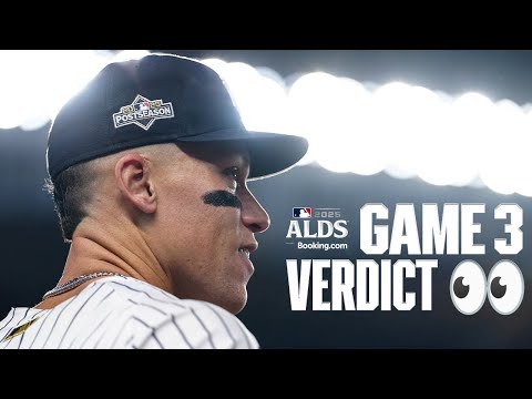 Thumbnail for THE VERDICT: Aaron Judge and the Yankees are headed to Game 4 of the ALDS! 🧑‍⚖️