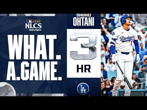 Thumbnail for Field view of ALL THREE Shohei Ohtani home runs! (Postseason history for the Dodgers 💪) | 大谷翔平 ハイライト