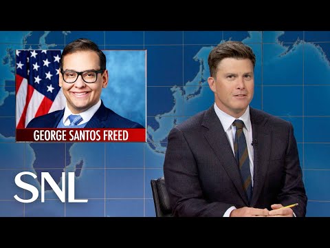 Thumbnail for Weekend Update: Trump Frees George Santos, Young Republican Group Chat Leaks - SNL