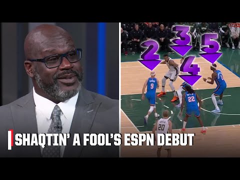Thumbnail for Shaqtin' A Fool makes it's ESPN debut 🤣 | Inside the NBA