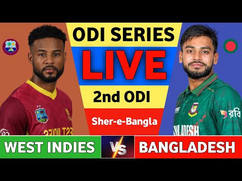 Thumbnail for 🔴 LIVE : Bangladesh vs west indies live today | Ban vs WI 2nd ODI live match #highlights