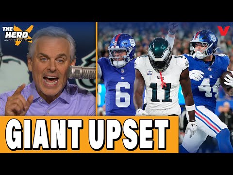 Thumbnail for Eagles-Giants REACTION: Is Jaxson Dart a FRANCHISE QB? + A.J. Brown drama | THE HERD NFL