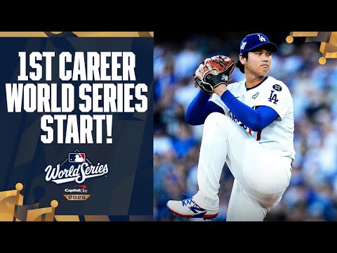 Thumbnail for Shohei Ohtani pitches his first career inning in the World Series! | 大谷翔平ハイライト