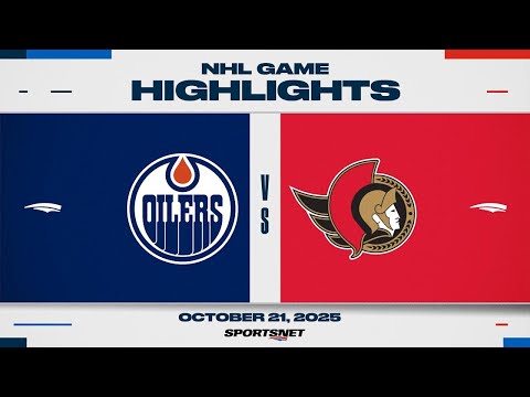 Thumbnail for NHL Highlights | Oilers vs. Senators - October 21, 2025