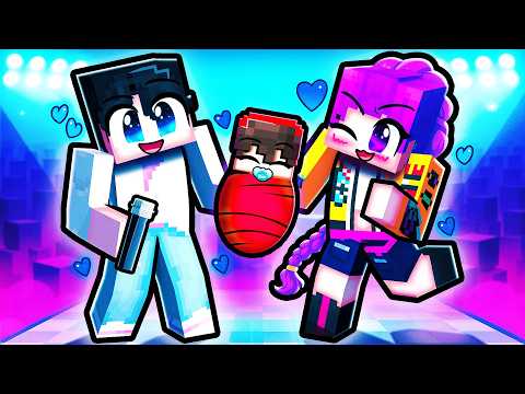Thumbnail for Adopted by a KPOP DEMON HUNTER FAMILY in Minecraft!
