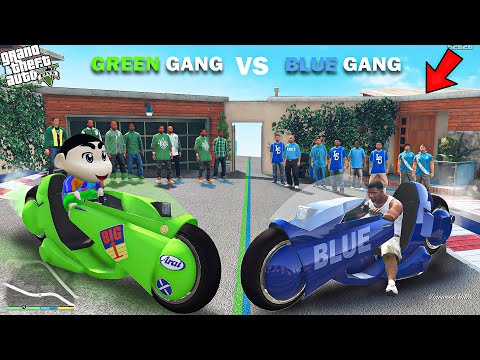 Thumbnail for Franklin Blue Gang Vs Shinchan Green Gang Concept Bike Challenge In GTA 5!