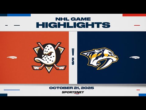 Thumbnail for NHL Highlights | Ducks vs. Predators - October 21, 2026