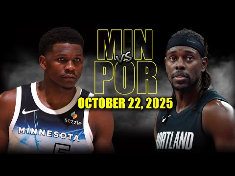 Thumbnail for Minnesota Timberwolves vs Portland Trail Blazers Full Game Highlights - October 22 2025 | NBA Season