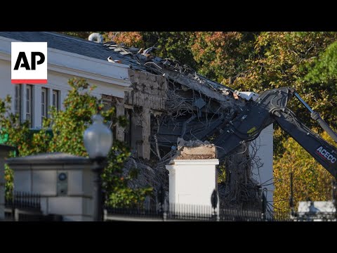 Thumbnail for White House demolishes part of the East Wing to build Trump's ballroom