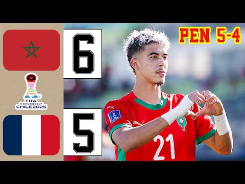 Thumbnail for Morocco France 6-5 Highlights & All Goals 🔥 World Cup U20 Chile 2025 HD