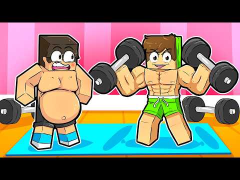 Thumbnail for CADRES EVOLUIU de GORDO até MUSCULOSO no Minecraft!