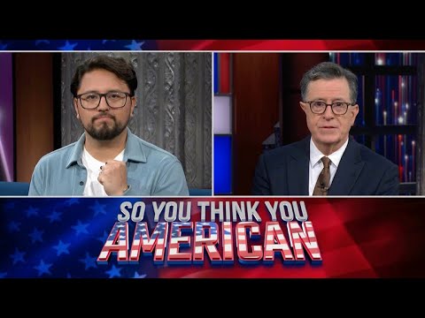 Thumbnail for "So You Think You American" with Stephen Colbert and Felipe Torres Medina