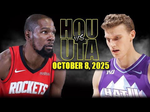 Thumbnail for Houston Rockets vs Utah Jazz Full Game Highlights - October 8, 2025 | NBA Preseason