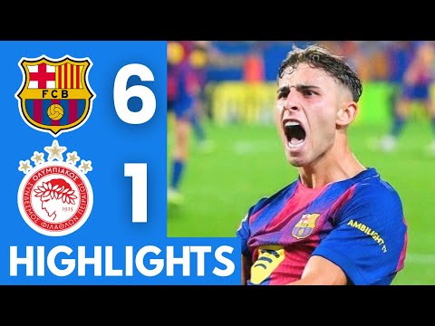 Thumbnail for Barcelona vs Olympiacos (6-1) Highlights | UEFA Champions League 2025/26