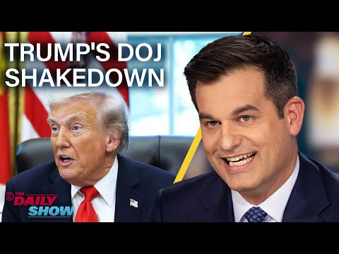 Thumbnail for Trump Extorts DOJ for $230M While Gov’t Workers Scramble to Make Ends Meet | The Daily Show