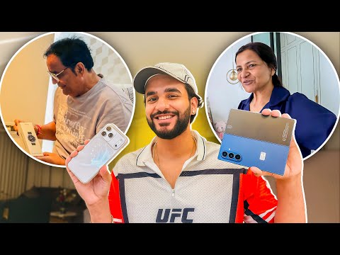 Thumbnail for Abhishek ne kara hum dono ko New Phones se Surprise || IPHONE 17 VS SAMSUNG FOLD