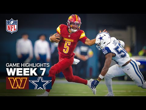 Thumbnail for Washington Commanders vs Dallas Cowboys Game Highlights | 2025 NFL Season Week 7