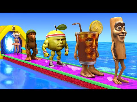 Thumbnail for Long Slide Game With Cow Elephant Gorilla Hippopotamus Tiger 3d Animal Game Funny 3d Animals