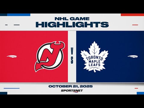 Thumbnail for NHL Highlights | Devils vs. Maple Leafs - October 21, 2025
