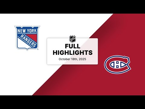 Thumbnail for NHL Highlights | Rangers vs. Canadiens | October 18, 2025