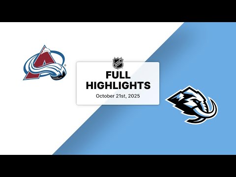 Thumbnail for NHL Highlights | Avalanche vs. Mammoth | October 21, 2025