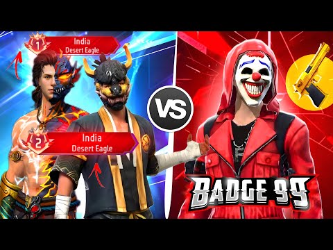 Thumbnail for India's Top Desert Eagle Players Vs Badge99 🔥 Free Fire