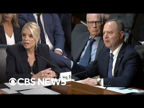 Thumbnail for Watch: Bondi has heated back-and-forth with Schiff during questioning about Homan
