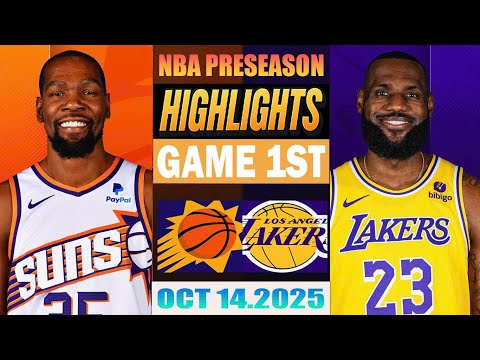 Thumbnail for Los Angeles Lakers Vs Phoenix Suns Game 1st Highlights Oct 14 , 2025 | NBA Preseason