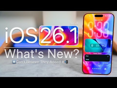 Thumbnail for iOS 26.1 Beta 4 is Out! - What's New?