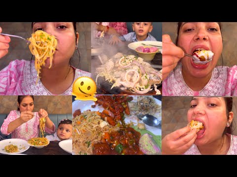 Thumbnail for What I Eat In Lunch Party | Chowmin, Chilli Potato  Sab Tha Mangaya Bhabhi Ka Birthday Majedar Banay
