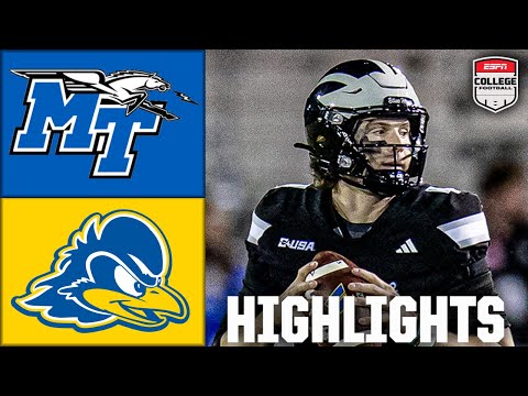 Thumbnail for Middle Tennessee State Blue Raiders vs. Delaware Blue Hens | Full Game Highlights | ESPN CFB