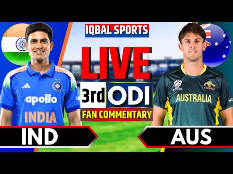 Thumbnail for Live: India vs Australia, 3rd ODI | IND vs AUS Live Match Today | IND vs AUS Live | Iqbal Sports