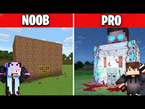 Thumbnail for NOOB vs PRO: SCARY PRANK HOUSE BUILD BATTLE In Minecraft 