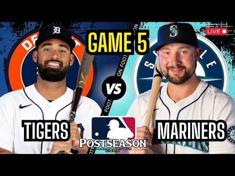 Thumbnail for Detroit Tigers vs Seattle Mariners - ALDS Playoffs: Game 5 - Live Stream - Color Radio Broadcast