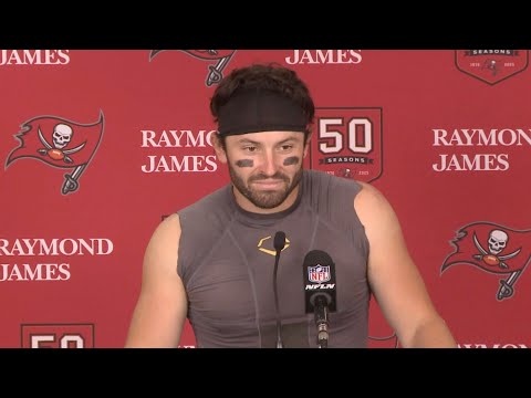 Thumbnail for Baker Mayfield Discusses 5-1 Start After Win vs. 49ers | Press Conference | Tampa Bay Buccaneers