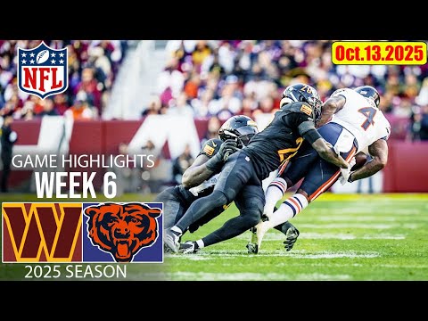 Thumbnail for Bears Vs. Commanders (Week 6) TODAY | FULL GAME 1ST-2ND | NFL Highlights Season 2025