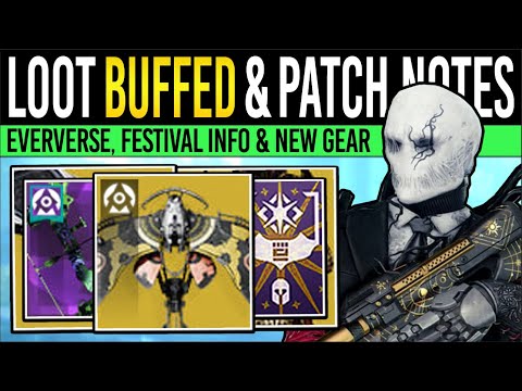 Thumbnail for Destiny 2: BIG PATCH CHANGES & FESTIVAL LOOT! Tier 5 BUFF, Eververse, New Armor, Vendors (21 Oct)