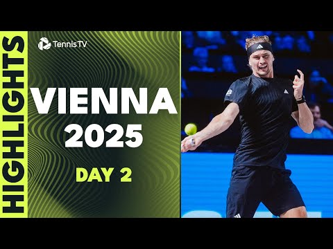 Thumbnail for Zverev vs Fearnley Epic; Musetti, Rublev, Cerundolo Feature | Vienna 2025 Day 2 Highlights