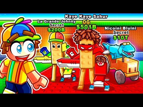 Thumbnail for Opening 100 YOUTUBER LUCKY BLOCKS In Steal a Brainrot!