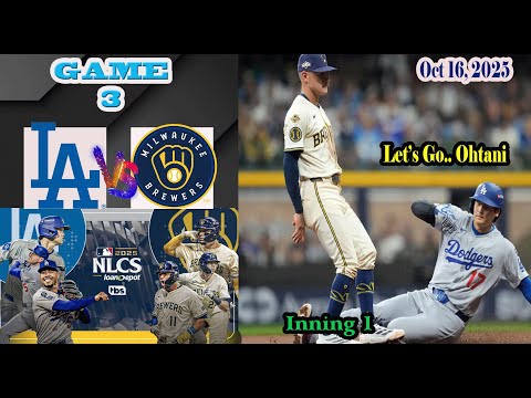 Thumbnail for Los Angeles Dodgers VS Milwaukee Brewers NLCS Inning 1 Game 3 Highlights -MLB 16/10/2025