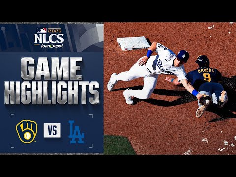 Thumbnail for Brewers vs. Dodgers NLCS Game 3 Highlights (10/16/25) | MLB Highlights