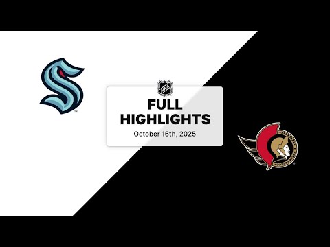 Thumbnail for NHL Highlights | Kraken vs. Senators | October 16, 2025